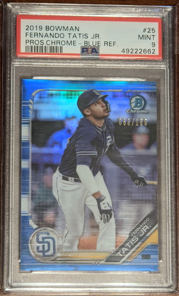 2019 Bowman Chrome Blue Refractor Fernando Tatis Jr. PSA 9 063/150