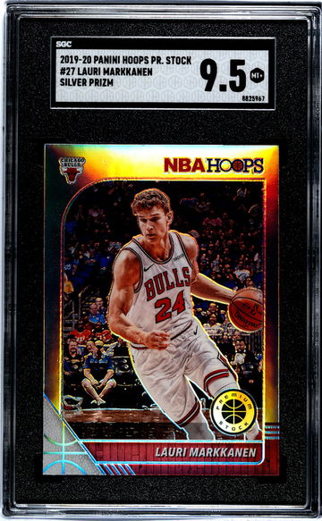 2019 NBA Hoops #27 Lauri Markkanen Premium Stock SGC 9.5