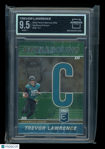 2022 Panini Donruss Elite Spellbound Trevor Lawrence #SB-TL7 Green Arena Club 9.5