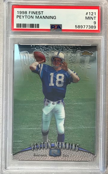 Peyton Manning Rookie 1997 Finest #121 - PSA 9 Mint - Colts