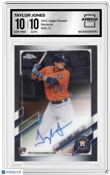2021 2023 Topps Chrome Taylor Jones #RA-TJ Rookie Auto Arena Club 10 Auto 10