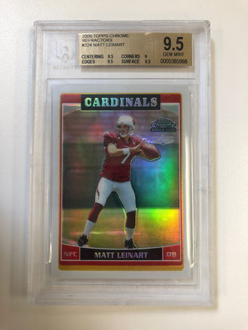 2006 Topps Chrome - Matt Leinart - Rookie Refractor BGS 9.5