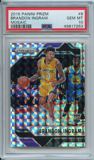 Brandon Ingram Mosaic Prizm Rookie PSA 10 NEP 263