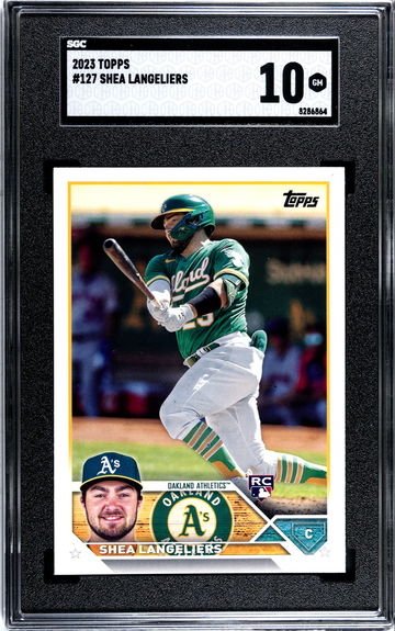 2023 Topps #127 Shea Langeliers Oakland A's Rookie RC SGC 10