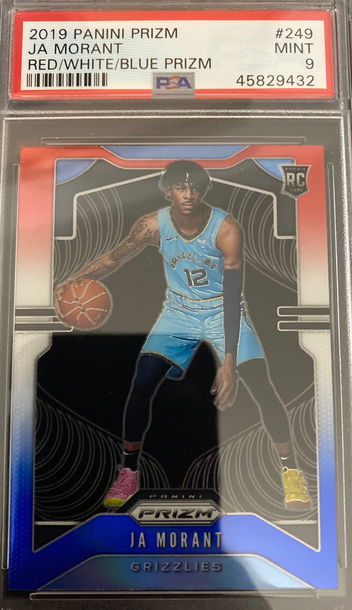 2019 Prizm Ja Morant Red White & Blue PSA 9