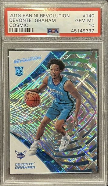 2018 Panini Revolution Devonte' Graham RC /100 #140 COSMIC PSA 10 Rookie