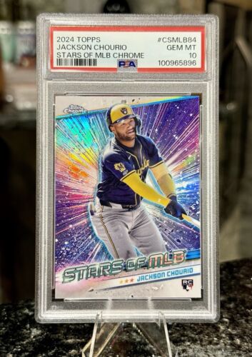 2024 Topps Update Stars OF MLB CHROME JACKSON CHOURIO RC PSA 10 GEM MINT Brewers