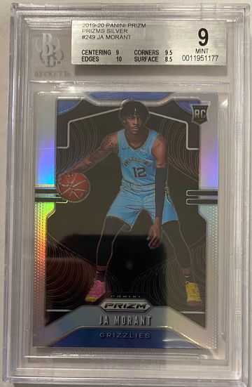 2019 Ja morant silver prizm bgs 9 #249 rc 9/10/9.5/8.5