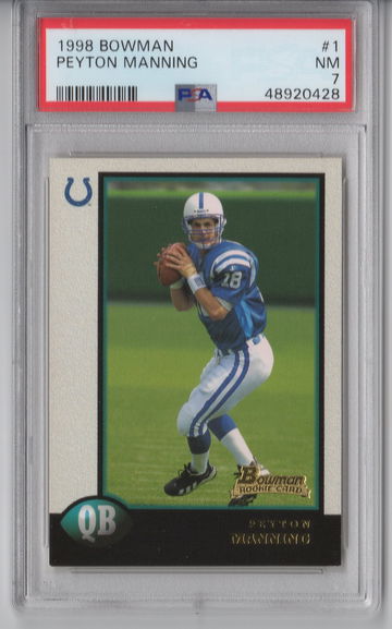 1998 Bowman Peyton Manning PSA 7