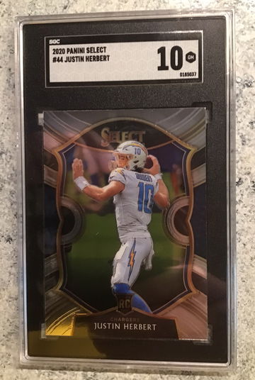 2020 Panini Select #44 Justin Herbert Gem Mint