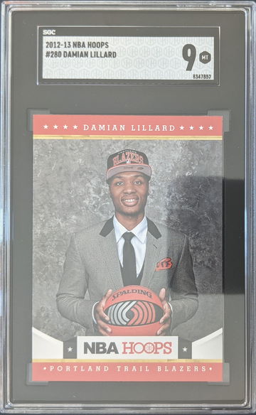 2012-2013 Panini NBA Hoops #280 Damian Lillard Rookie Card SGC 9