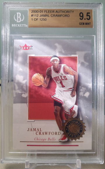 Jamal Crawford 200-01 Fleer Authority 1 of 1250 BGS 9.5
