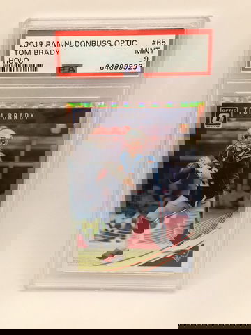 Tom Brady 2018 Panini Donruss Optic Holo Silver Prizm #65 Patriots PSA 9 Mint