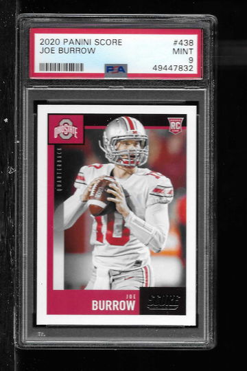 2020 SCORE JOE BURROW #438 PSA 9