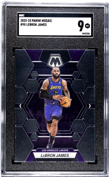 2022-23 Panini Mosaic #98 Lebron James SGC 9