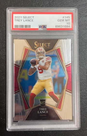 2021 Panini Select Trey Lance Premier Level Rookie #145 PSA10 Gem Mint 49ers