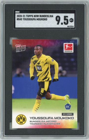 2020-21 YOUSSOUFA MOUKOKO TOPPS NOW BUNDESLIGA #045 RC SGC 9.5 MT+