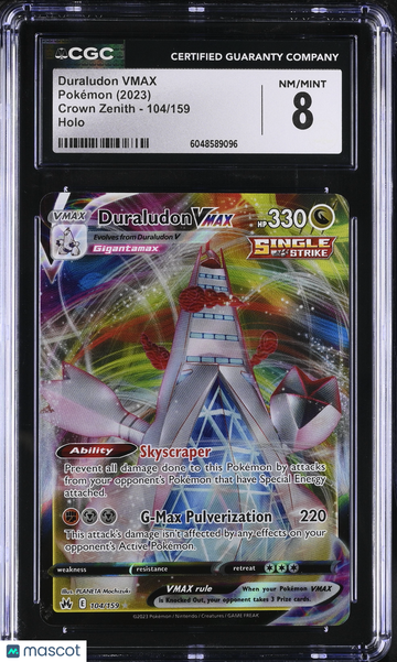 2023 Pokemon Crown Zenith Duraludon VMAX Holo CGC 8 #104/159