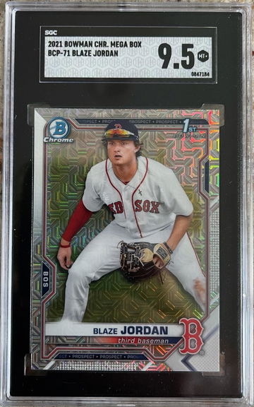 2021 Bowman Chrome Mega Box Blaze Jordan BCP-71 SGC 9.5