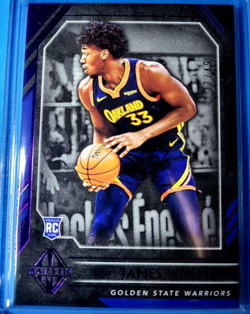 2020-21 Chronicles Majestic Basketball James Wiseman Purple Parallel RC #27/49 Warriors #338