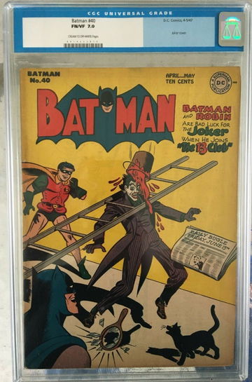 Batman #40 (1947) CGC 7.0 -- Joker cover by Jack Burnley; Bill Finger & Sprang