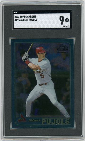 2001 Topps Chrome #596 Albert Pujols SGC 9 MINT Cardinals