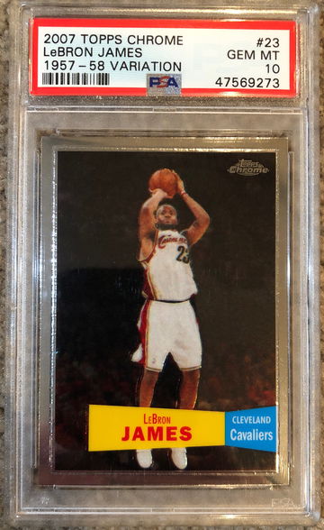 2007 Topps Chrome Lebron James PSA 10