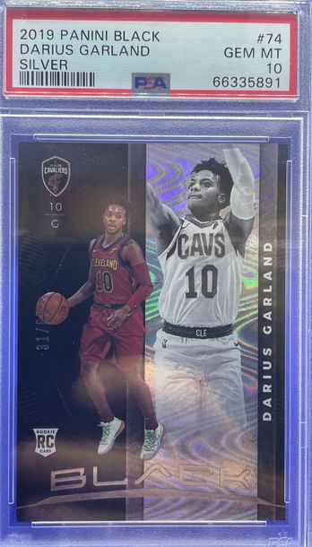 2019-20 Panini Black Darius Garland Silver Swirl /65 Cavs RC SP PSA 10 Get Mint