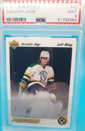 1991 Upper deck Hockey #42 Jaromir Jagr PSA 9 