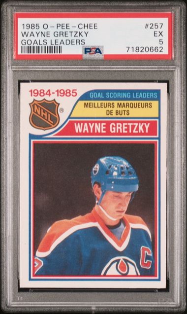 1985 OPC Wayne Gretzky Goals Leaders PSA 5