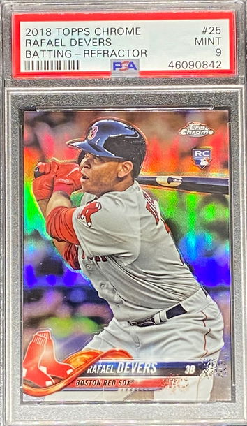 2018 Topps Chrome Rafael Devers Refractor PSA 9