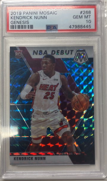 2019 Mosiac Kendrick Nunn Genesis SSP - PSA 10 - POP 16!