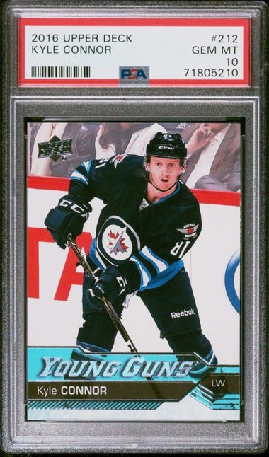 2016-17 Upper Deck Young Guns #212 Kyle Connor RC PSA 10
