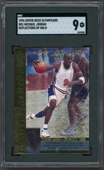 1996 Upper Deck Olympicard Michael Jordan RG1 (Reflections of Gold) SGC 9