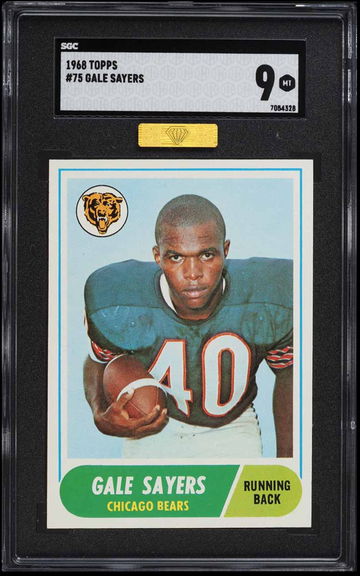 1968 Topps Football Gale Sayers #75 MBA SGC 9 MINT 