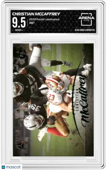 2023 Panini Luminance Christian McCaffrey #87 Arena Club 9.5