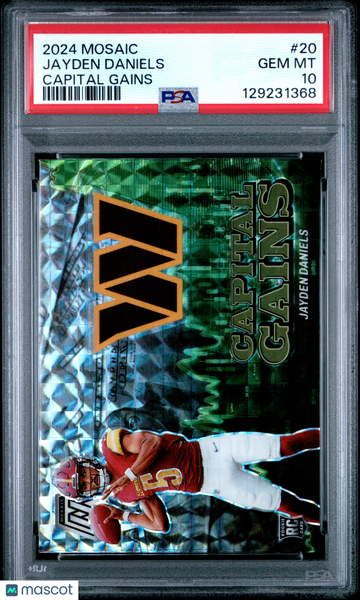 2024 Panini Mosaic Capital Gains Jayden Daniels #20 PSA 10