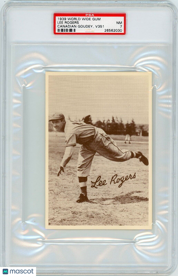 1939 World Wide Gum V351 Lee Rogers PSA 7 Canadian Goudey P1297