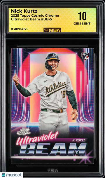 2025 Topps Cosmic Chrome Ultraviolet Beam Nick Kurtz #UB-5 MBA 10