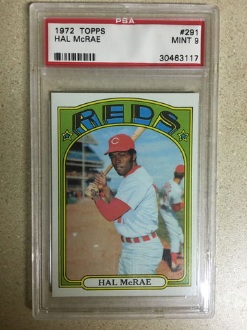 1972 Topps #291 Hal McRae PSA 9 MINT REDS