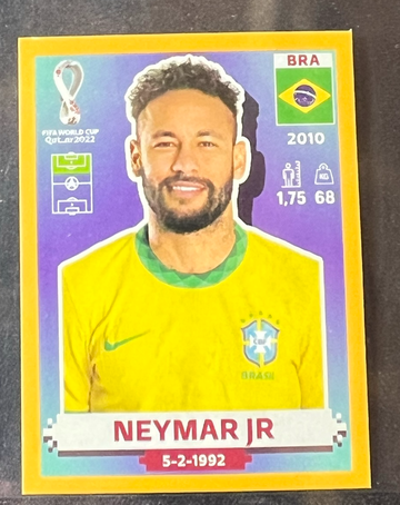 2022 World Cup Sticker Neymar Jr. Gold US Online Exclusive