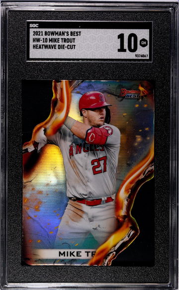2021 Topps Bowman's Best Heatwave Die-Cut Mike Trout #HW-10 SGC 10