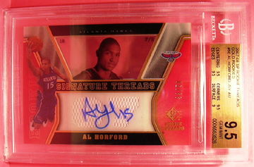 2007-08 SP ROOKIE THREADS GOLD ROOKIES #50 AL HORFORD AUTO 33/50 BGS 9.5 GEM MINT