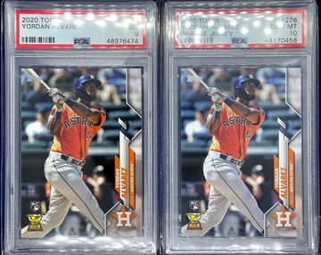 2020 Topps Yordan Alvarez Orange Jersey PSA 9 10 48976474 48170456