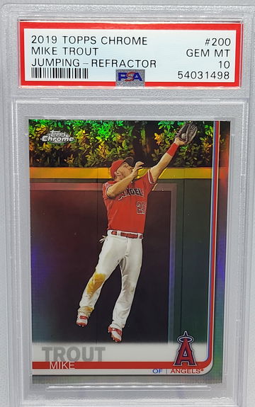 2019 Topps Chrome #200 Mike Trout  Refractor PSA 10