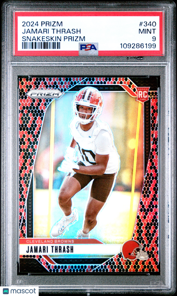 2024 Panini Prizm Jamari Thrash #340 Snakeskin PSA 9