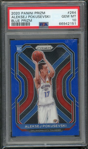 2020 Prizm Aleksej Pokusevski Blue /199 PSA 10