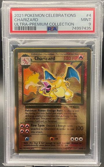 2021 Pokémon Celebrations Charizard Gold Ultra Premium Collection PSA 9