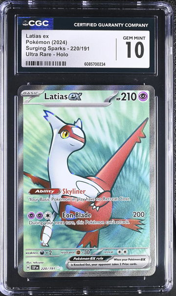 2024 Pokémon Scarlet & Violet Surging Sparks Latias #220/191 EX CGC 10