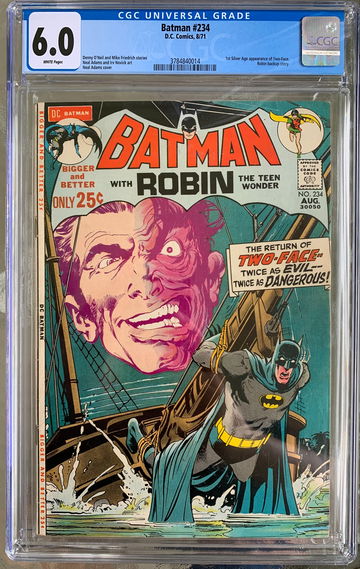 Batman #234 (1971) CGC 6.0 -- White pgs; 1st SA Two-Face; Neal Adams cover